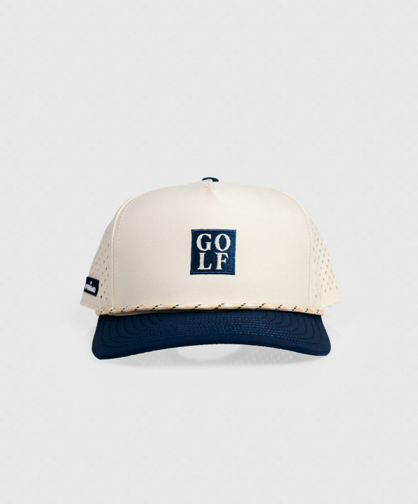 Cream | Navy Golf Hat